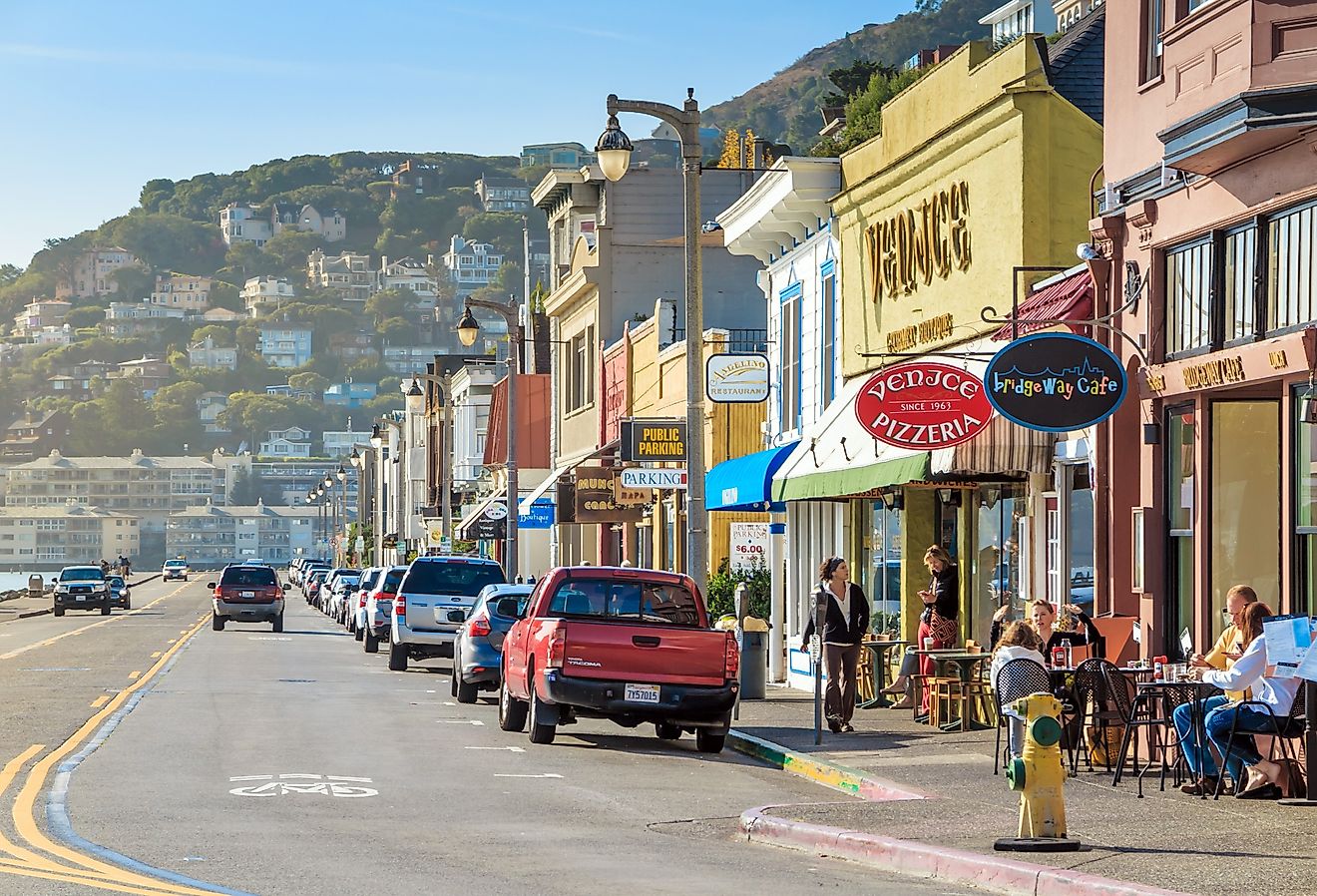 Street view in Sausalito, California. Image credit f11photo via Shutterstock